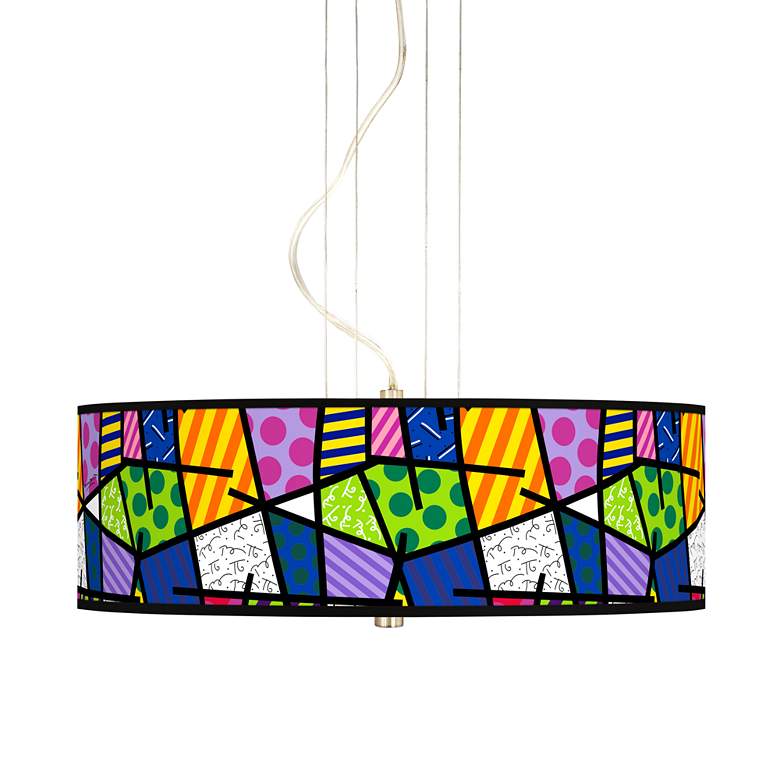 Image 1 Britto Abstract 20" Wide 3-Light Pendant Chandelier