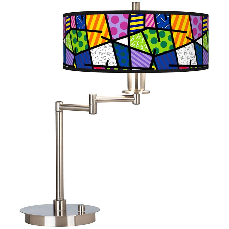 Image 1 Britto Abstract Giclee Swing Arm LED Desk Lamp