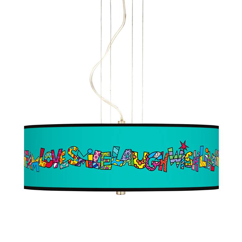 Image 1 Britto Love Smile 20" Wide 3-Light Pendant Chandelier