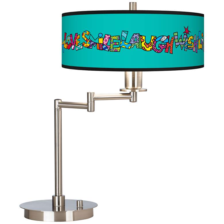 Image 1 Britto Love Smile Giclee Swing Arm LED Desk Lamp