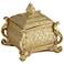 Britton 5 3/4" Wide Square Antiqued Gold Jewelry Box