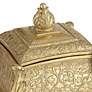 Britton 5 3/4" Wide Square Antiqued Gold Jewelry Box