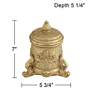 Britton 7" High Antiqued Gold Traditional Jewelry Box