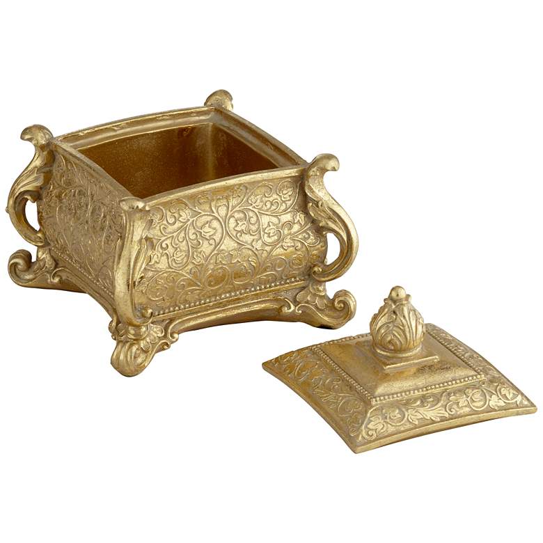 Image 7 Britton Antiqued Gold Openwork Jewelry Boxes Set of 2 more views