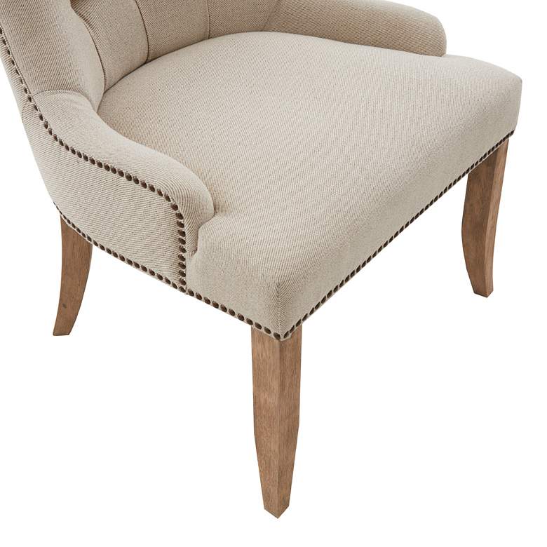 Image 4 Britton Cream Tufted Fabric Accent Dining Chair more views