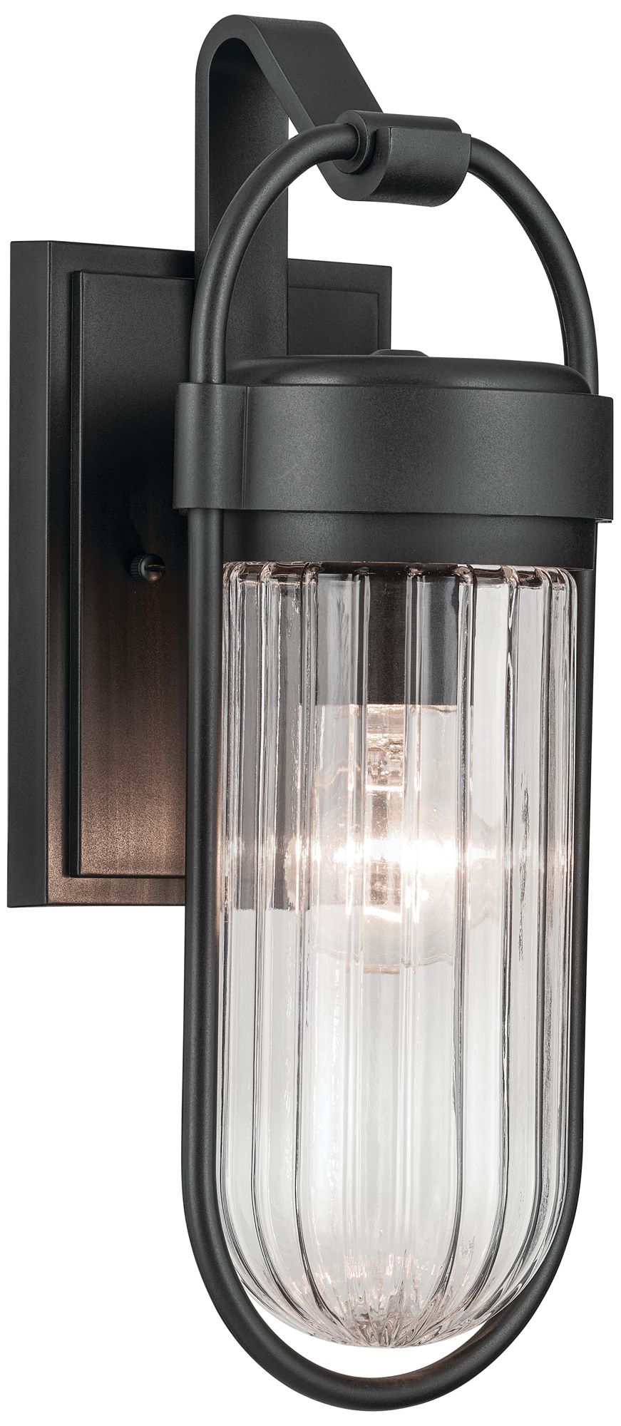 Brix 16 inch 1 Light Outdoor Wall Light in Textured Black