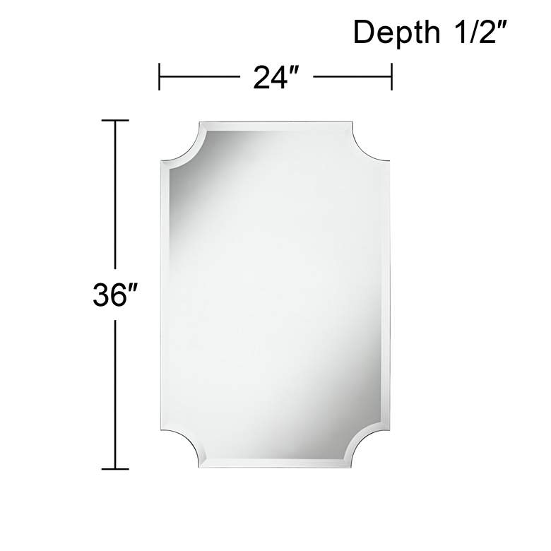 Image 5 Brix 24" x 36" Frameless Cut Corner Vanity Mirror more views