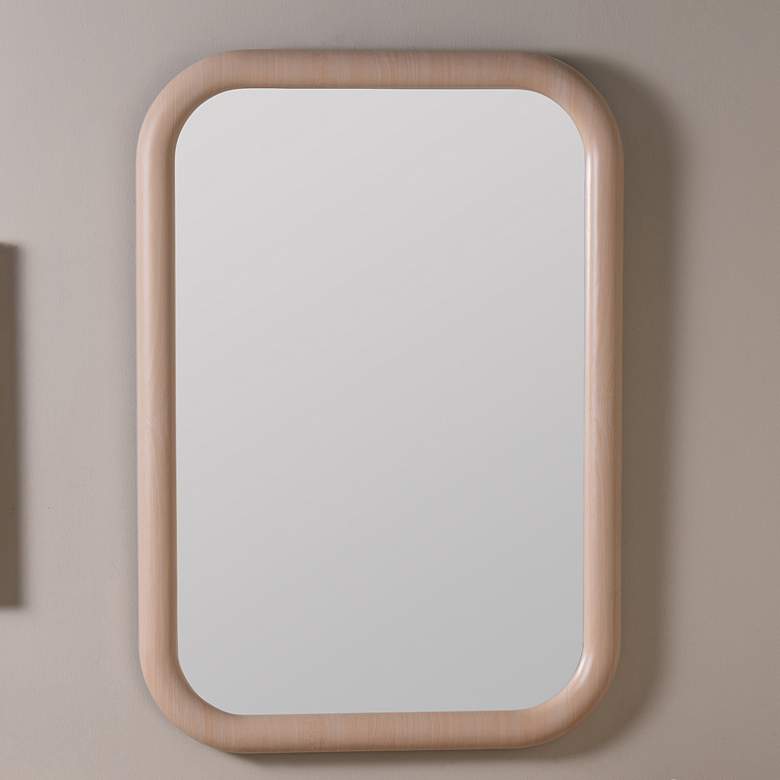 Image 1 Brixten Natural 27 3/4" x 39 1/2" Rectangular Wall Mirror