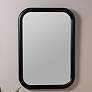 Brixten Shiny Black 40" x 28" Wooden Rectangle Wall Mirror