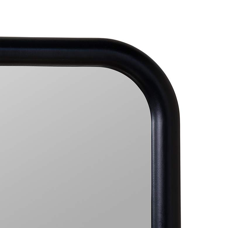 Image 4 Brixten Shiny Black 40" x 28" Wooden Rectangle Wall Mirror more views