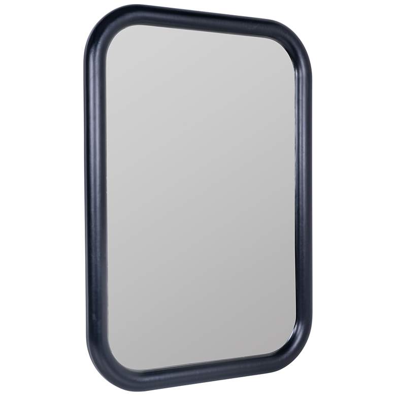 Image 5 Brixten Shiny Black 40" x 28" Wooden Rectangle Wall Mirror more views