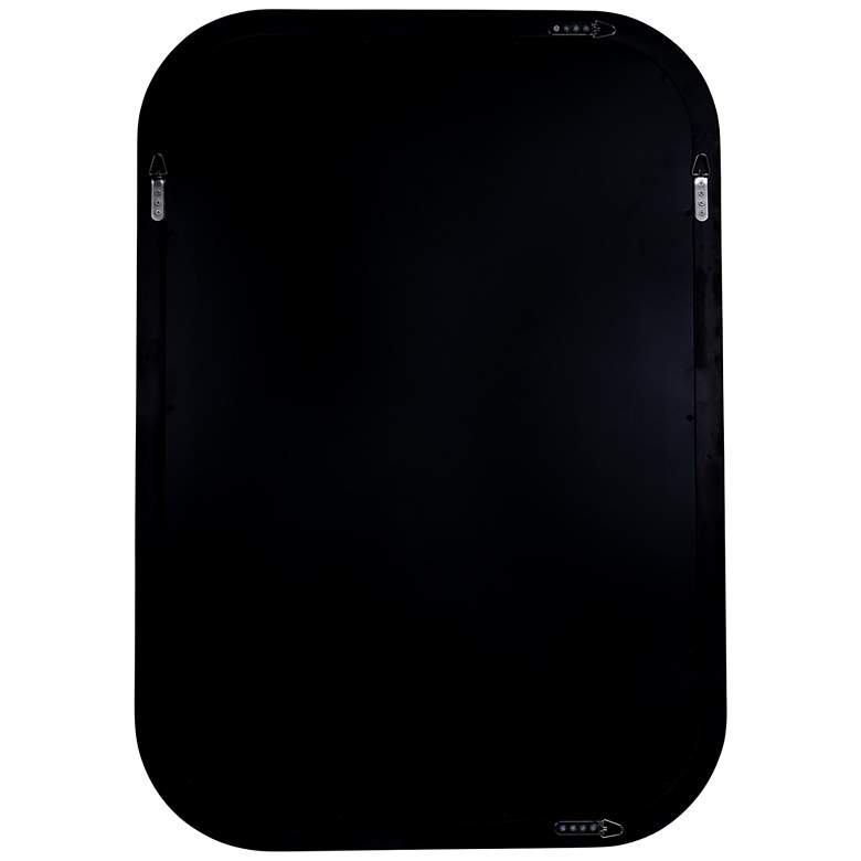 Image 6 Brixten Shiny Black 40" x 28" Wooden Rectangle Wall Mirror more views