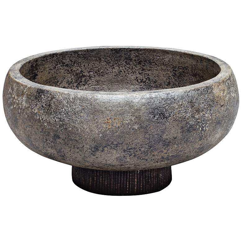 Image 3 Brixton 14 inch Wide Black Terracotta Modern Decorative Bowl