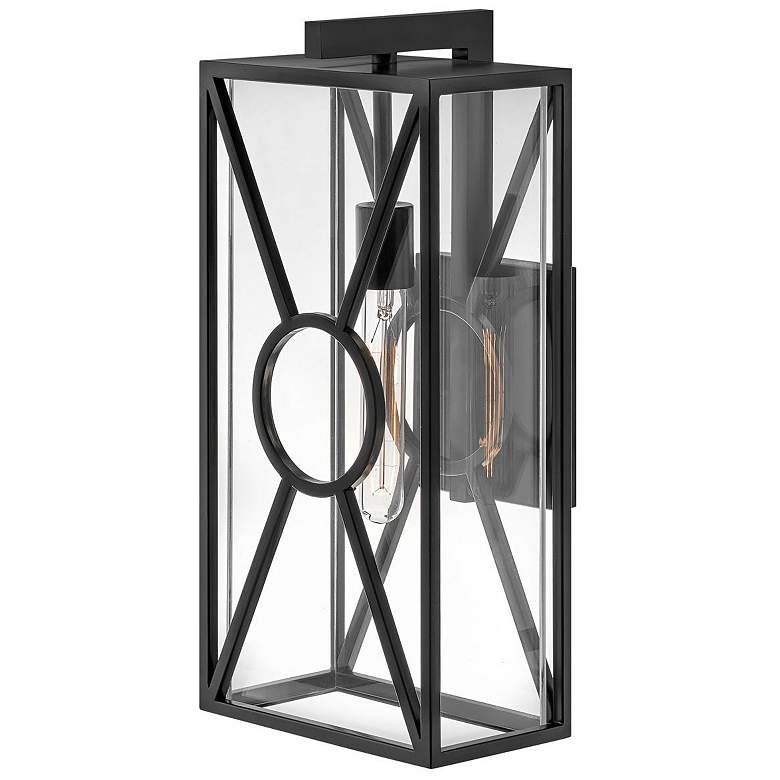 Image 1 Brixton 18 3/4" High Black Outdoor Wall Light