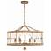 Brixton 24" Wide Silver and Natural Jute 6-Light Chandelier