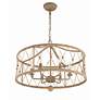 4_Brixton 24" Wide Silver and Natural Jute 6-Light Chandelier more views