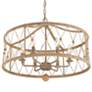 5_Brixton 24" Wide Silver and Natural Jute 6-Light Chandelier more views