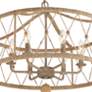 6_Brixton 24" Wide Silver and Natural Jute 6-Light Chandelier more views