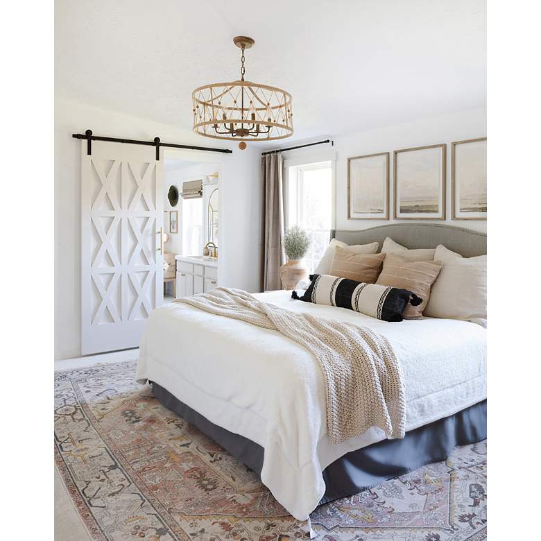 Image 7 Brixton 24" Wide Silver and Natural Jute 6-Light Chandelier more views