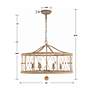 Brixton 24" Wide Silver and Natural Jute 6-Light Chandelier in scene