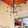2_Brixton 36" Wide Gun Metal 13-Light Tiered Pendant