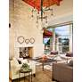 Brixton 36" Wide Gun Metal 13-Light Tiered Pendant in scene