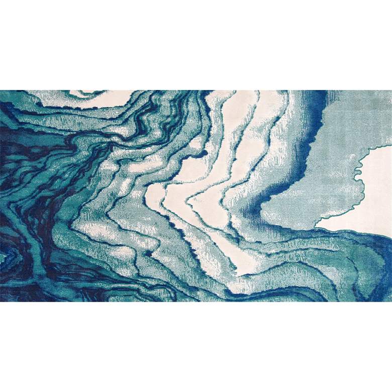 Brixton 6163602 5&#39;x8&#39; Blue and Ivory Watercolor Area Rug more views