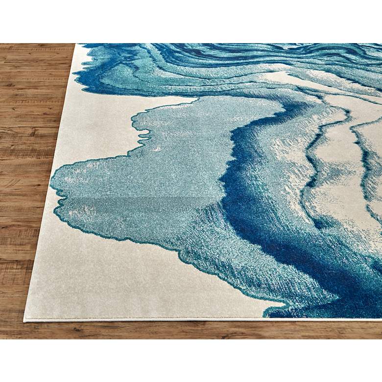Brixton 6163602 5&#39;x8&#39; Blue and Ivory Watercolor Area Rug more views
