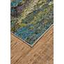 Brixton 6163606 5&#39;x8&#39; Teal Blue and Green Oil Slick Area Rug in scene