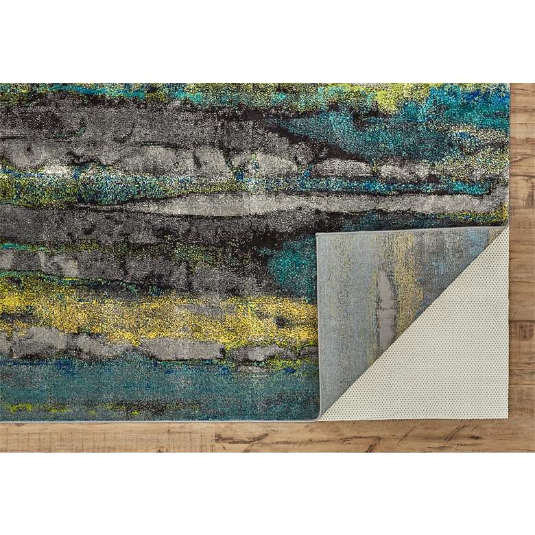Image 4 Brixton 6163606 5&#39;x8&#39; Teal Blue and Green Oil Slick Area Rug more views