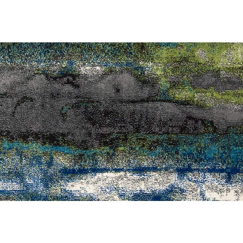 Image 5 Brixton 6163606 5&#39;x8&#39; Teal Blue and Green Oil Slick Area Rug more views