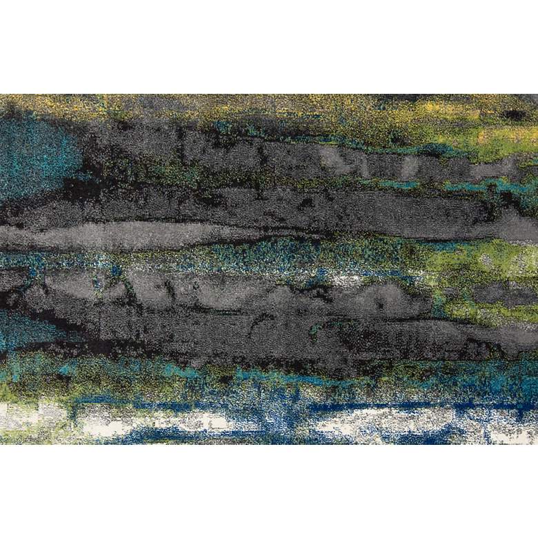 Brixton 6163606 5&#39;x8&#39; Teal Blue and Green Oil Slick Area Rug more views
