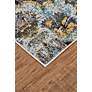 Brixton 6163607 5&#39;x8&#39; Teal Blue and Gold Medallion Area Rug in scene