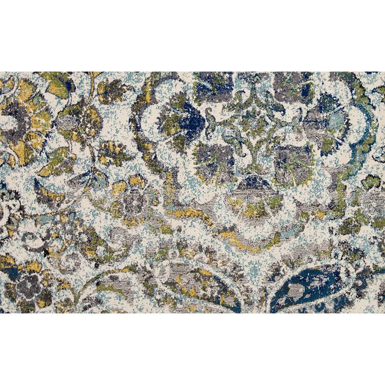 Image 6 Brixton 6163607 5&#39;x8&#39; Teal Blue and Gold Medallion Area Rug more views