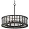 Brixton Black and Silver 24" Wide Drum Pendant Light