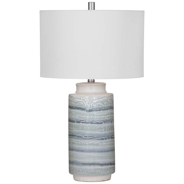 Image 1 Brizi 26" High Blue And Cream Table Lamp