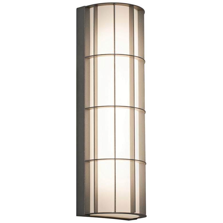 Image 1 Broadway 13 1/2 inch High Textured Gray LED Outdoor Wall Light
