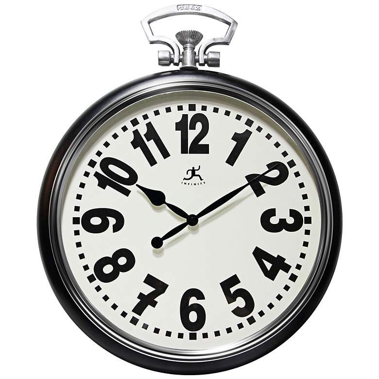 Image 1 Broadway 25 inch High Pocket Watch Wall Clock