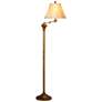 Broadway 58" High Traditional Antique Gold Swing Arm Floor Lamp