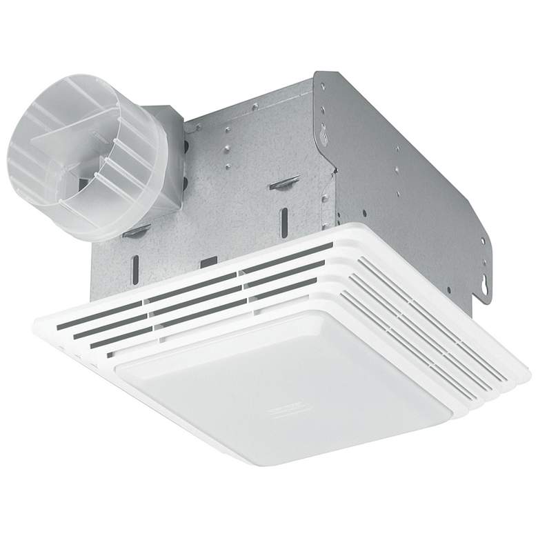 Image 1 Broan Economy White 80 CFM 2.5 Sones Exhaust Fan with Light