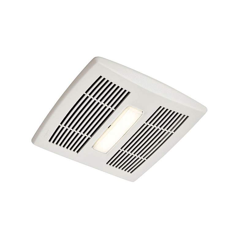 Image 1 Broan InVent LED White 110 CFM 1.3 Sones Lighted Bath Fan