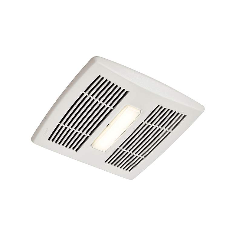 Image 1 Broan InVent LED White 80 CFM 0.8 Sones Lighted Bath Fan