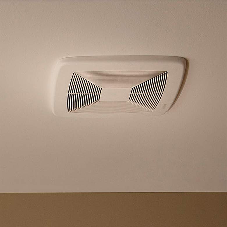 Image 1 Broan QTXE 110 CFM Ventilation Fan with White Grille