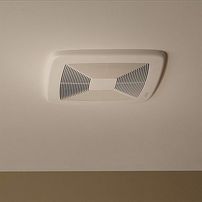 Image 2 Broan QTXE 80 CFM Ventilation Fan with White Grille