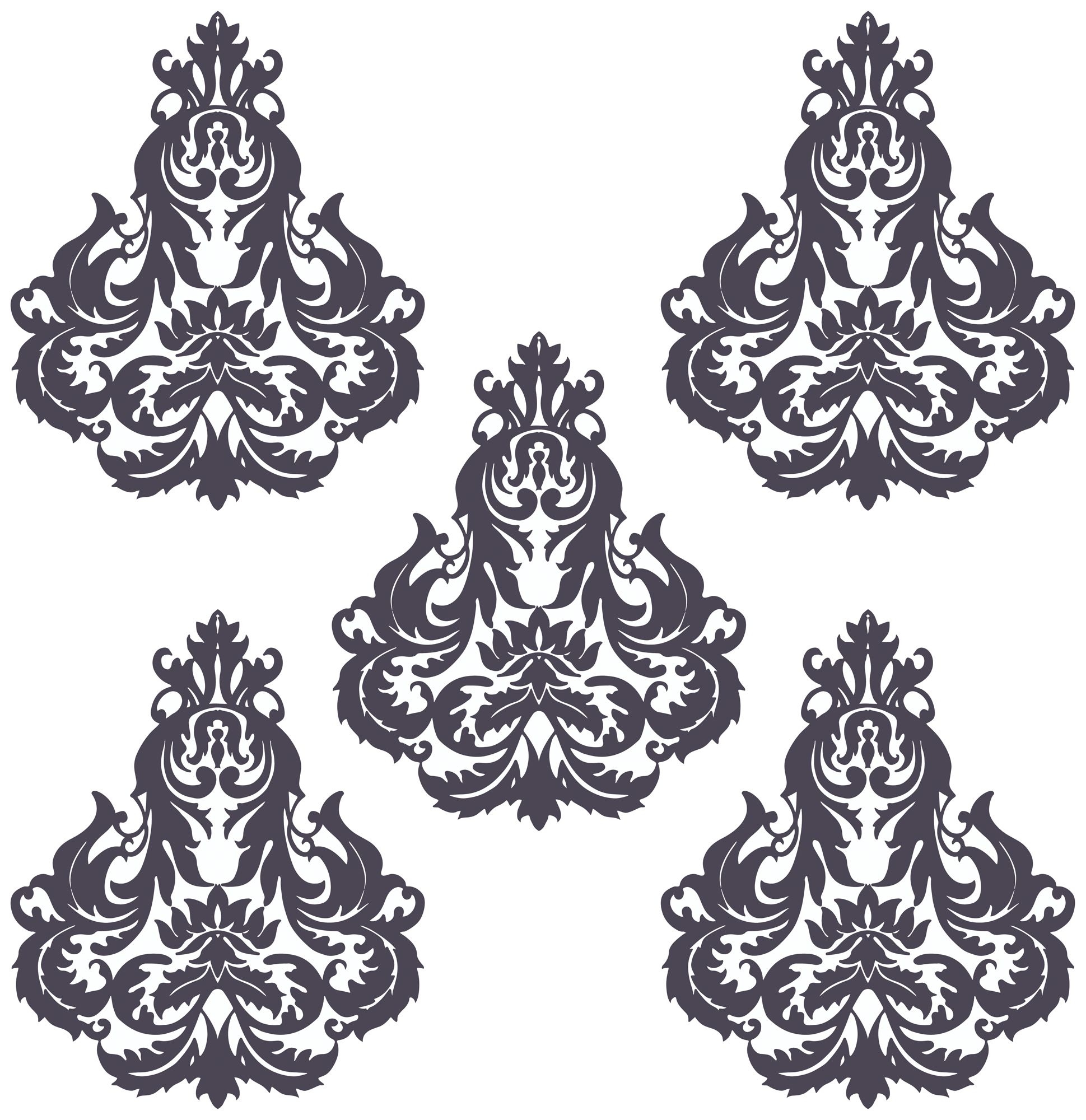 Black And White Brocade Pattern