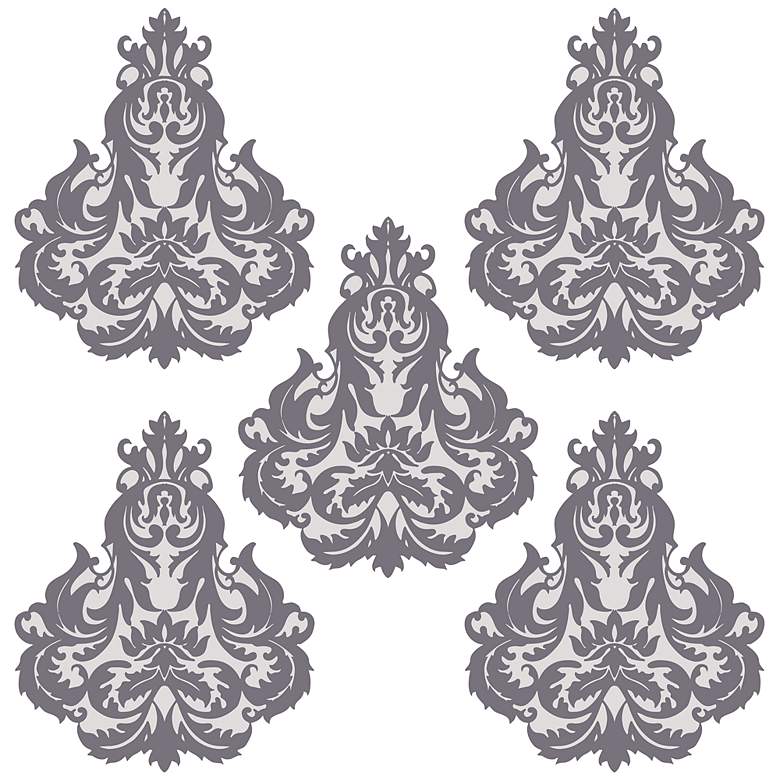 Image 1 Brocade Light Plum and Gray Wall Decal