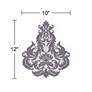 Brocade Light Plum and Gray Wall Decal in scene