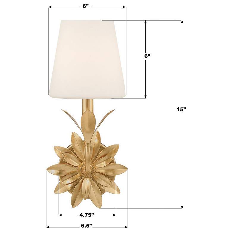 Image 6 Broche 1 Light Antique Gold Sconce more views