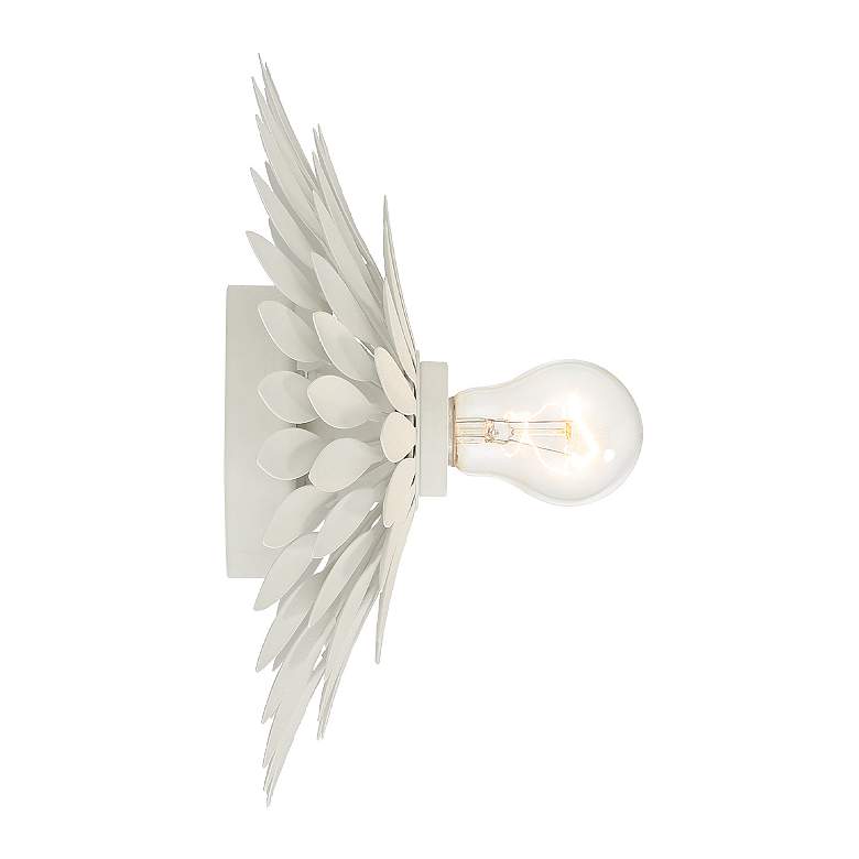 Image 5 Broche 1 Light Matte White Sconce more views