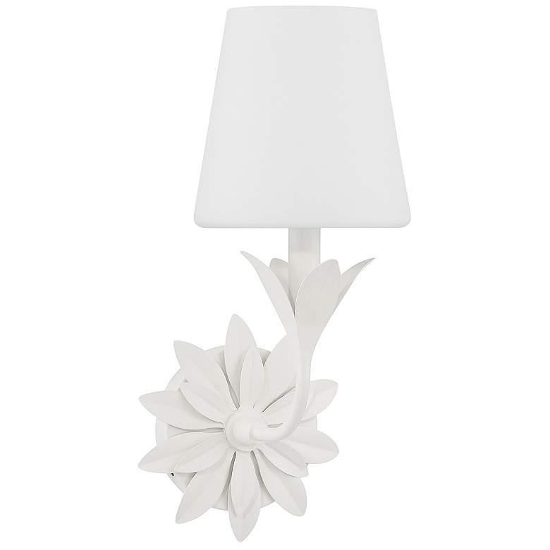 Image 2 Broche 1 Light Matte White Sconce more views